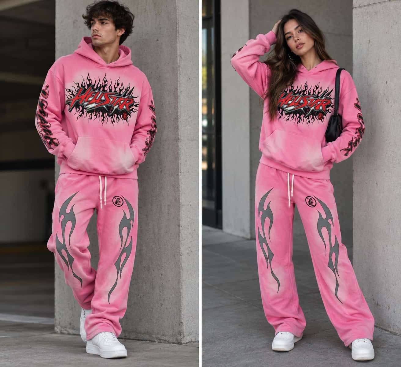Pink Up and Down hoodie