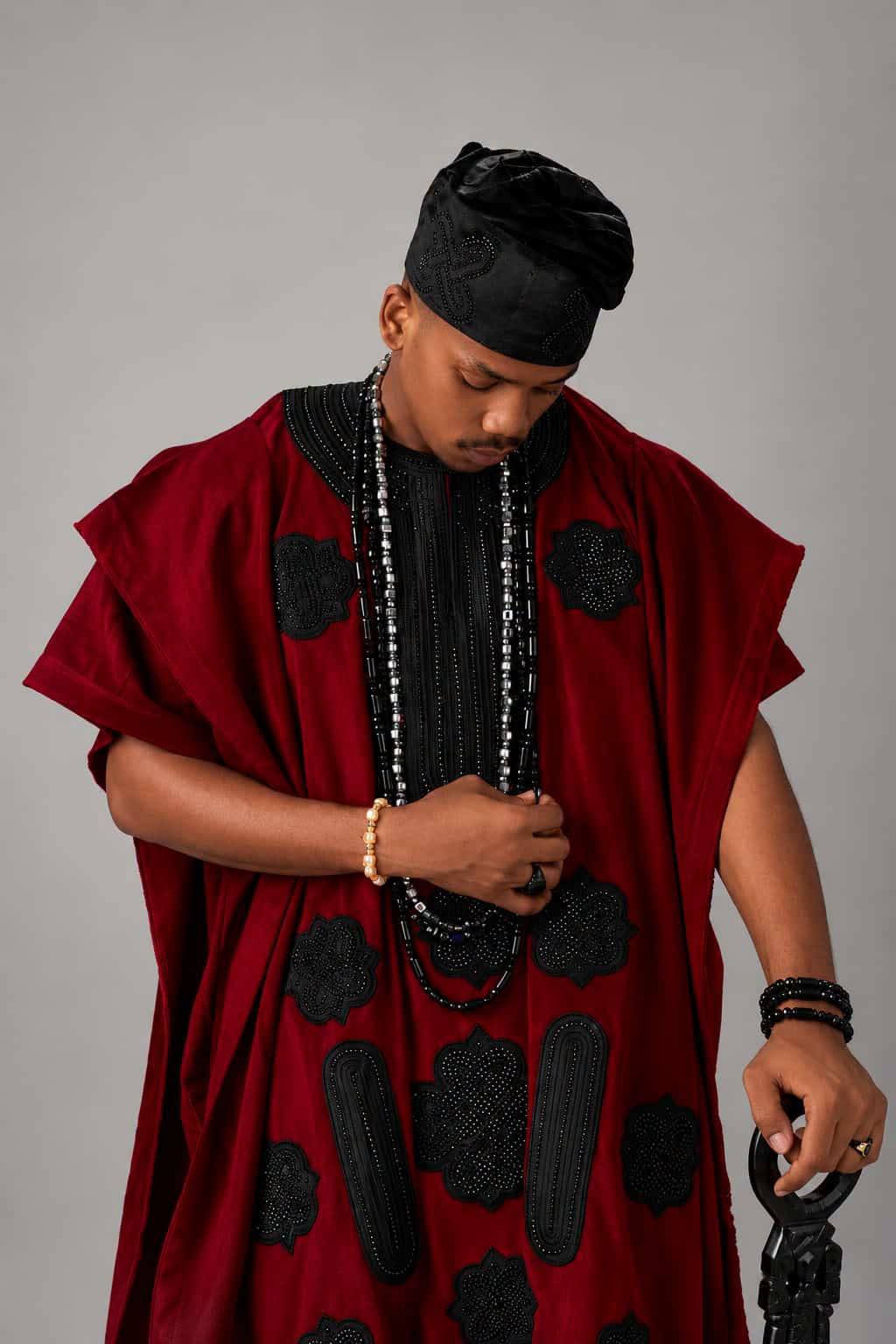Wine Red Agbada for Men